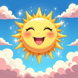 Free Radiant Happy Sun Image - Sun, Anime, Joyful | Download at StockCake