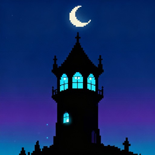 Pixels Graphics Watchtower Free Moonlit Gothic Silhouette Photo - Watchtower, Pixelart, Silhouette ...