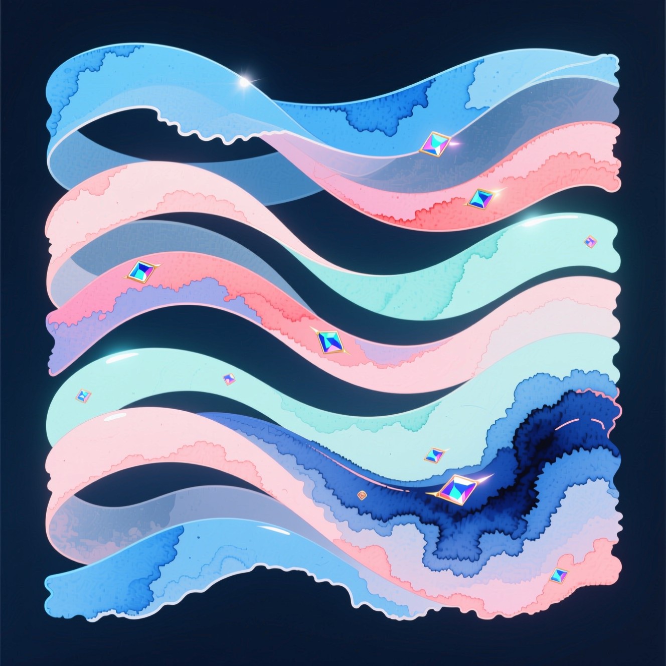 Free Undulating Color Waves Image - Waves, Ethereal, Blue | Download at ...