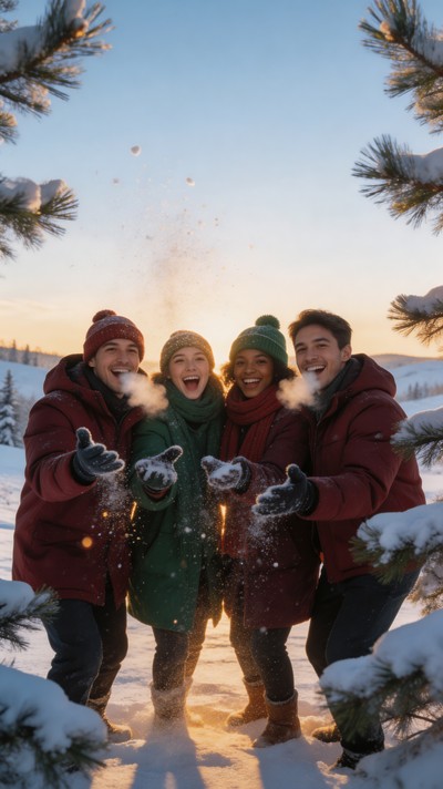 Free Winter Friends Together Image - Friends, Winter, Snow | Download ...