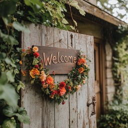 Rustic Welcome Flowers Free Floral Welcome Sign Image - Welcome, Floral, Rustic | Download at ...
