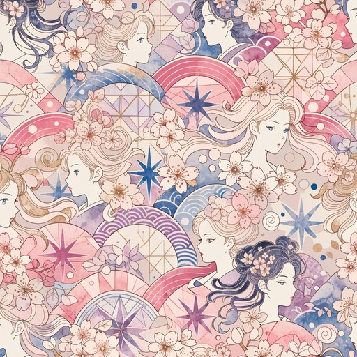 Pattern Design Anime Free Vibrant Anime Pattern Image - Anime, Manga, Pattern | Download at ...