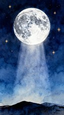 Free Mystical Moonlight Descends Photo - Moon, Moonlight, Watercolor ...