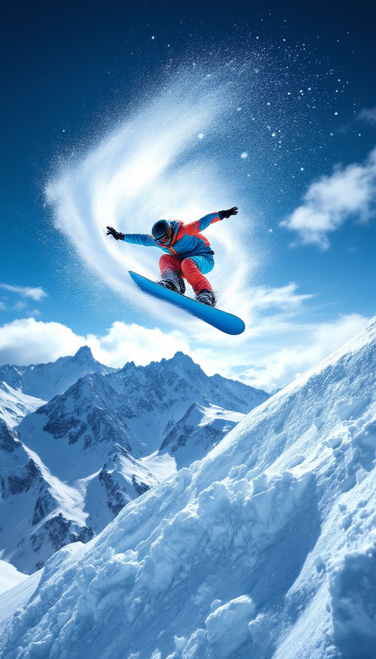 Free Soaring Mountain Rider Image - Snowboarding, Freestyle, Mountains ...
