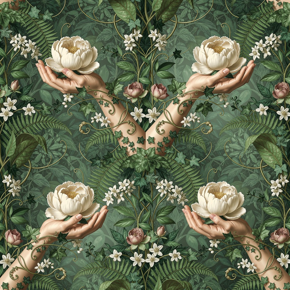 Free Botanical Hand Design Image - Botanical, Pattern, Hands | Download ...