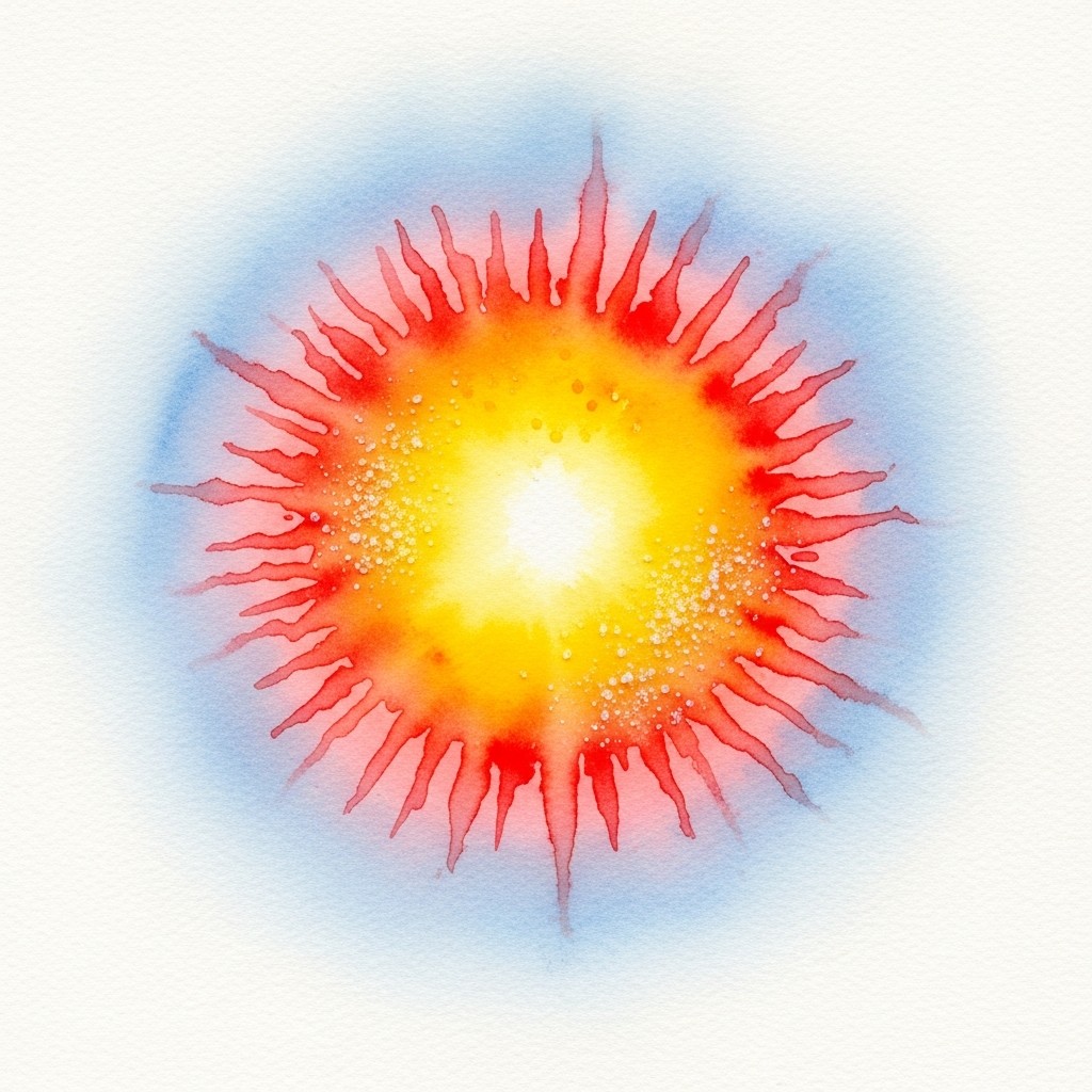 Free Radiant Sun Burst Image - Watercolor, Sun, Minimal | Download at ...