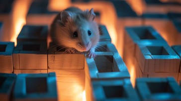 Free Hamster Nighttime Exploration Image - Hamster, Labyrinth, Wooden ...