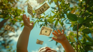 Free Money raining down Image - Money, Child, Greenery | Download at ...