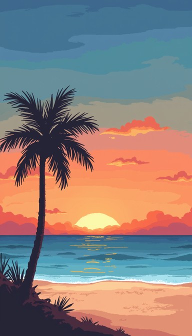 Download Sunset Pixel Getaway Stock Images for Free | StockCake