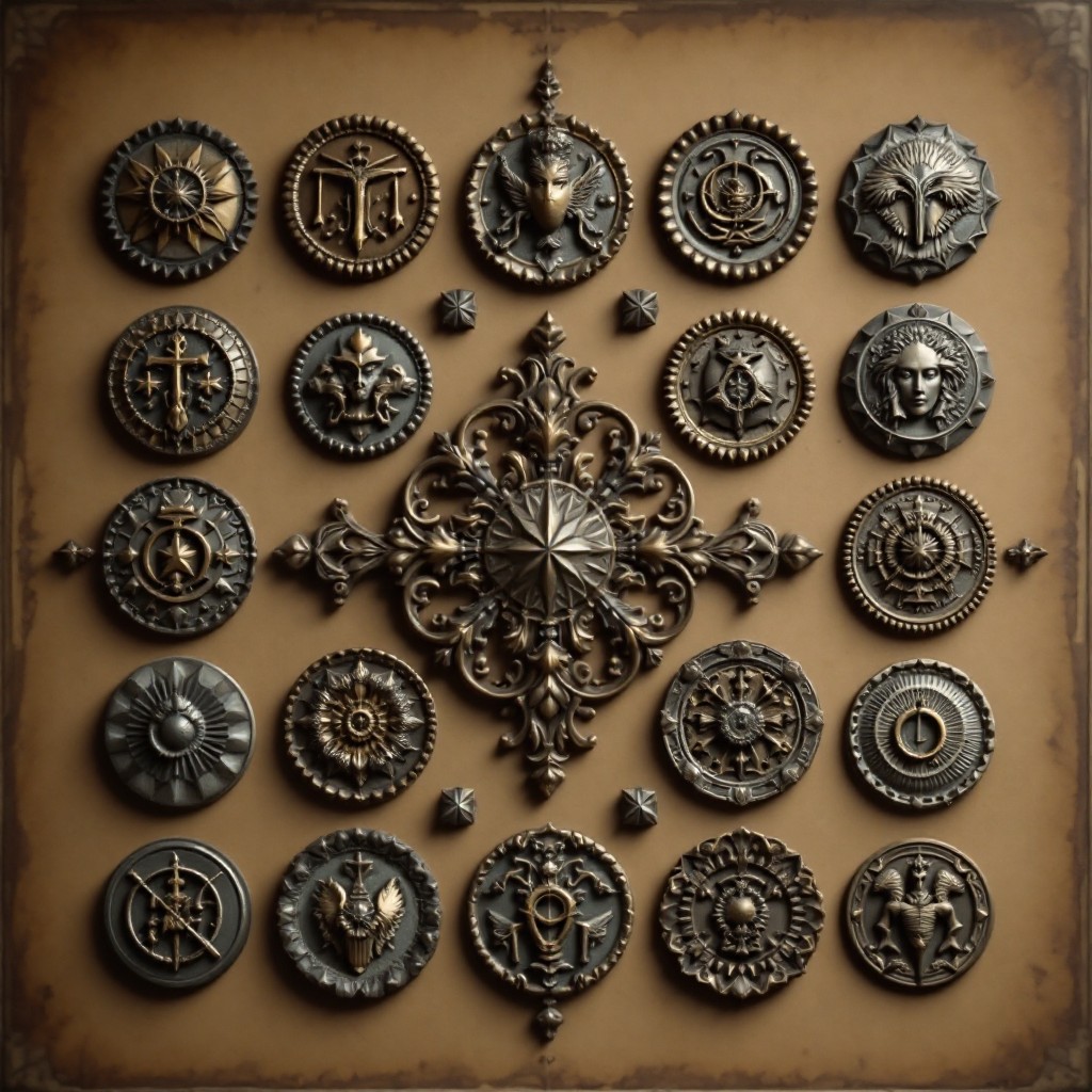 Free Mystical Metal Emblems Image - Medallions, Bronze, Symbolic ...