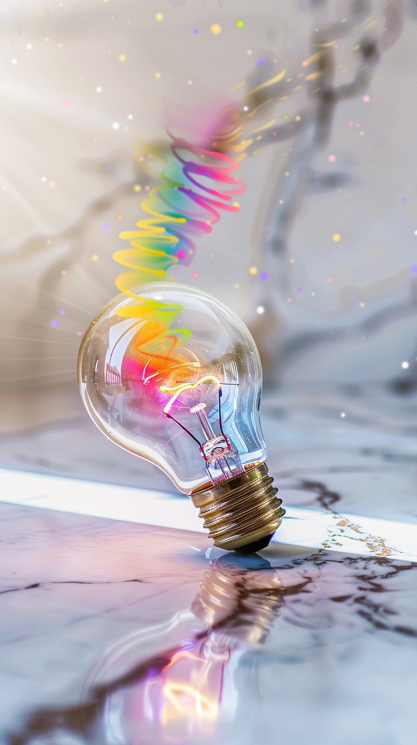 Free Illuminated Rainbow Creativity Image - Lightbulb, Creativity ...