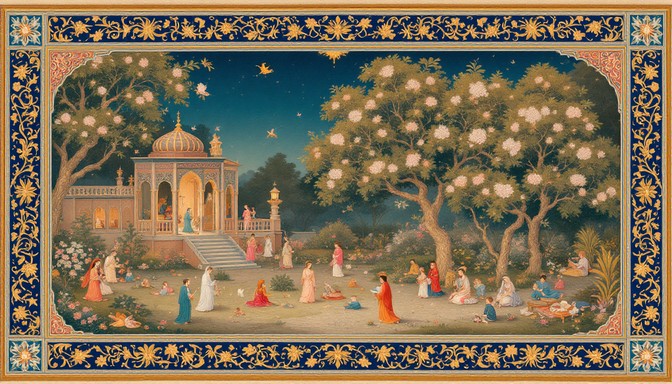 Free Moonlit Persian Garden Image | Download at StockCake
