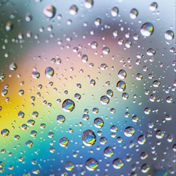 Perfect Inverted Raindrop Free Rainbow Raindrops Reflection Image - Raindrops, Water, Glass ...