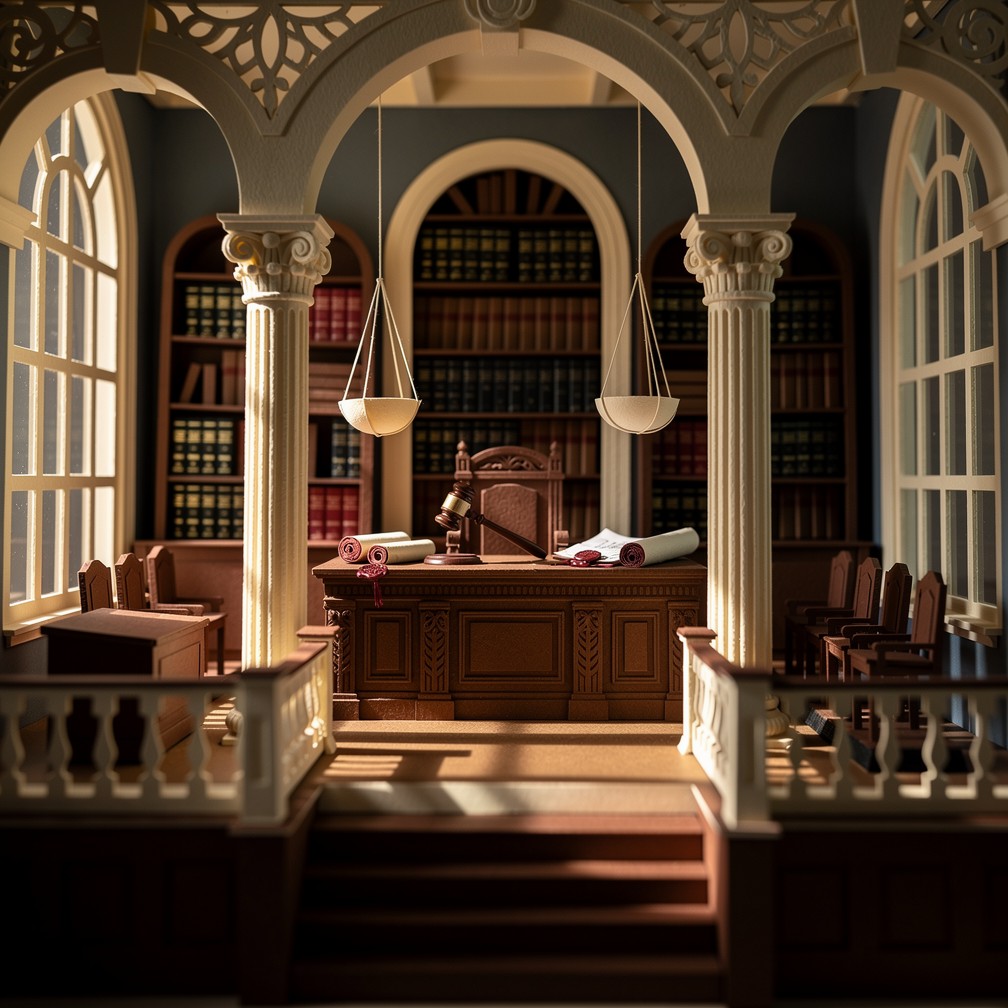 Justice Craft Free Justice Papercraft Scene Image - Courthouse, Papercraft, Diorama ...