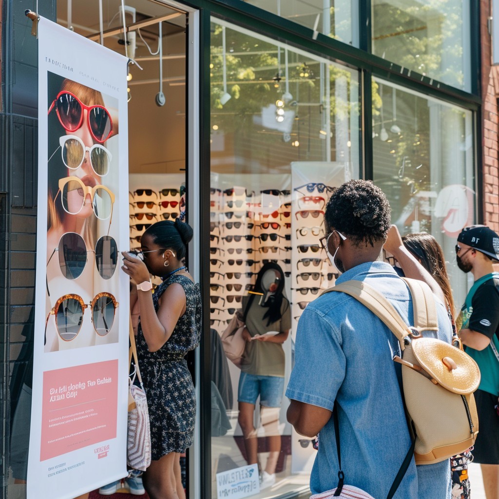 Shoping Lens Free Sunglasses Shopping Scene Image - Shopping, Sunglasses, Storefront ...