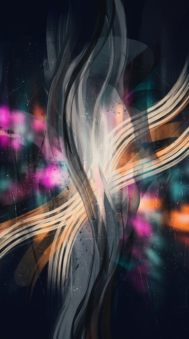 Virtual Background Abstract Neon Abstract digital illustration of grey and black ribbons flowing upward ...