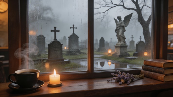 Free Cozy Gothic Morning Image - Graveyard, Cemetery, Coffee | Download ...