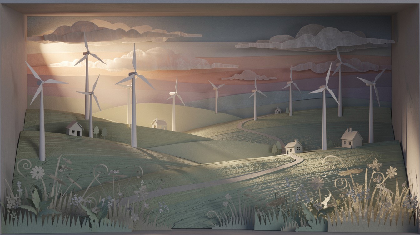 Wind Fill Paper Free Paper Wind Farm Image - Diorama, Papercraft, Windmill | Download ...