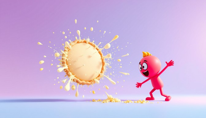Free Flying Cream Pie Image - Pie, Comedy, Cartoon | Download at StockCake