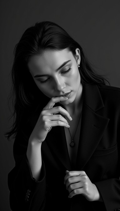 Free Contemplative Emotional Portrait Image - Emotional, Blackandwhite ...
