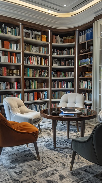 Free Elegant Home Library Image - Library, Books, Armchair | Download ...