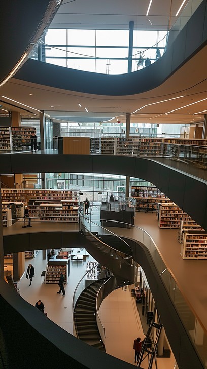 Free Modern Library Interior Image - Architecture, Interior, Library ...
