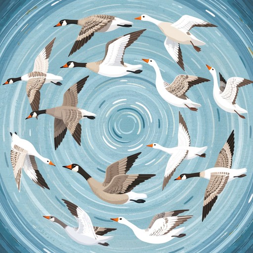 Free Spiraling Bird Mandala Image - Murmuration, Birds, Mandala ...