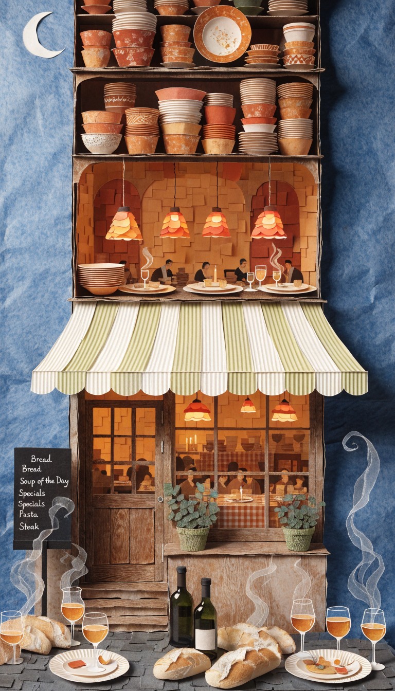 Free Cozy Paper Restaurant Image - Papercraft, Collage, Restaurant ...