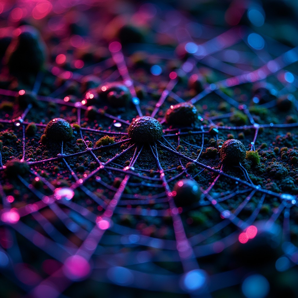 Free Neon Web Prisms Image - Spiderweb, Dewdrops, Macro | Download at ...