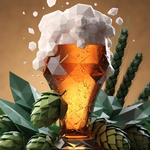 Free Golden Beer Illustration Image - Beer, Illustration, Lowpoly ...