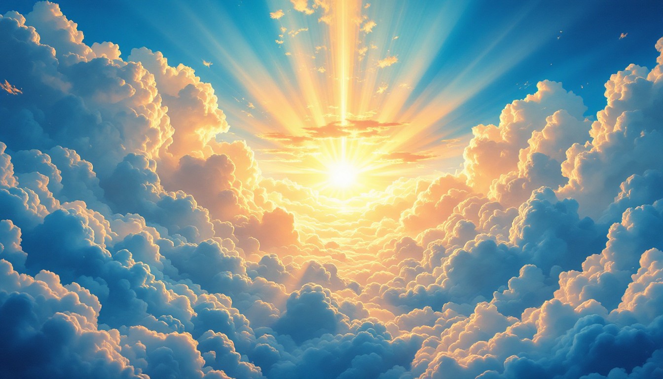 Free Heavenly Light Breaks Image - Sunbeams, Clouds, Sky | Download at ...