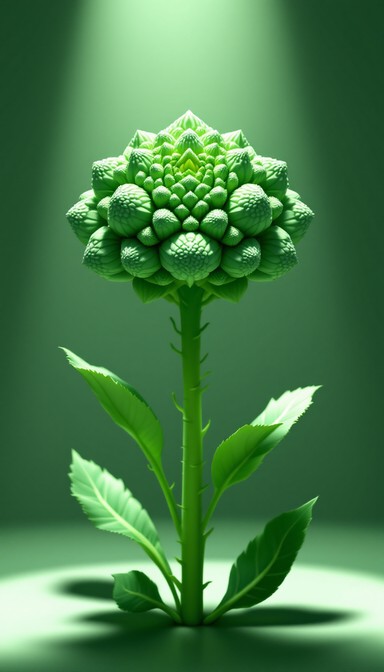Free Geometric Vegetable Art Image - Geometric, Botanical, Fractal ...