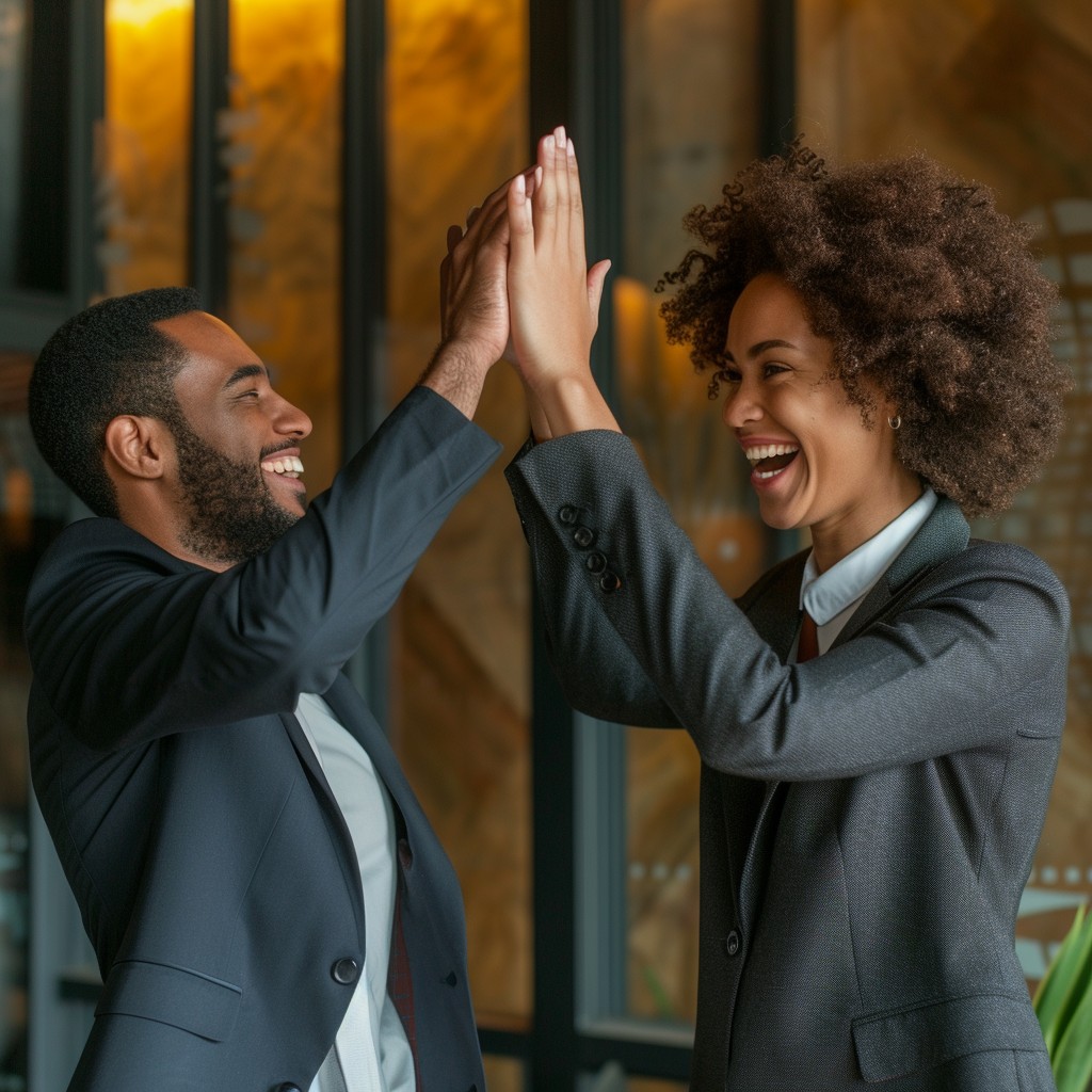 Free Celebratory High Five Image - Celebration, Success, Joy | Download ...
