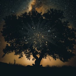 Free Starry Night Silhouette Image - Stars, Night, Tree | Download at ...