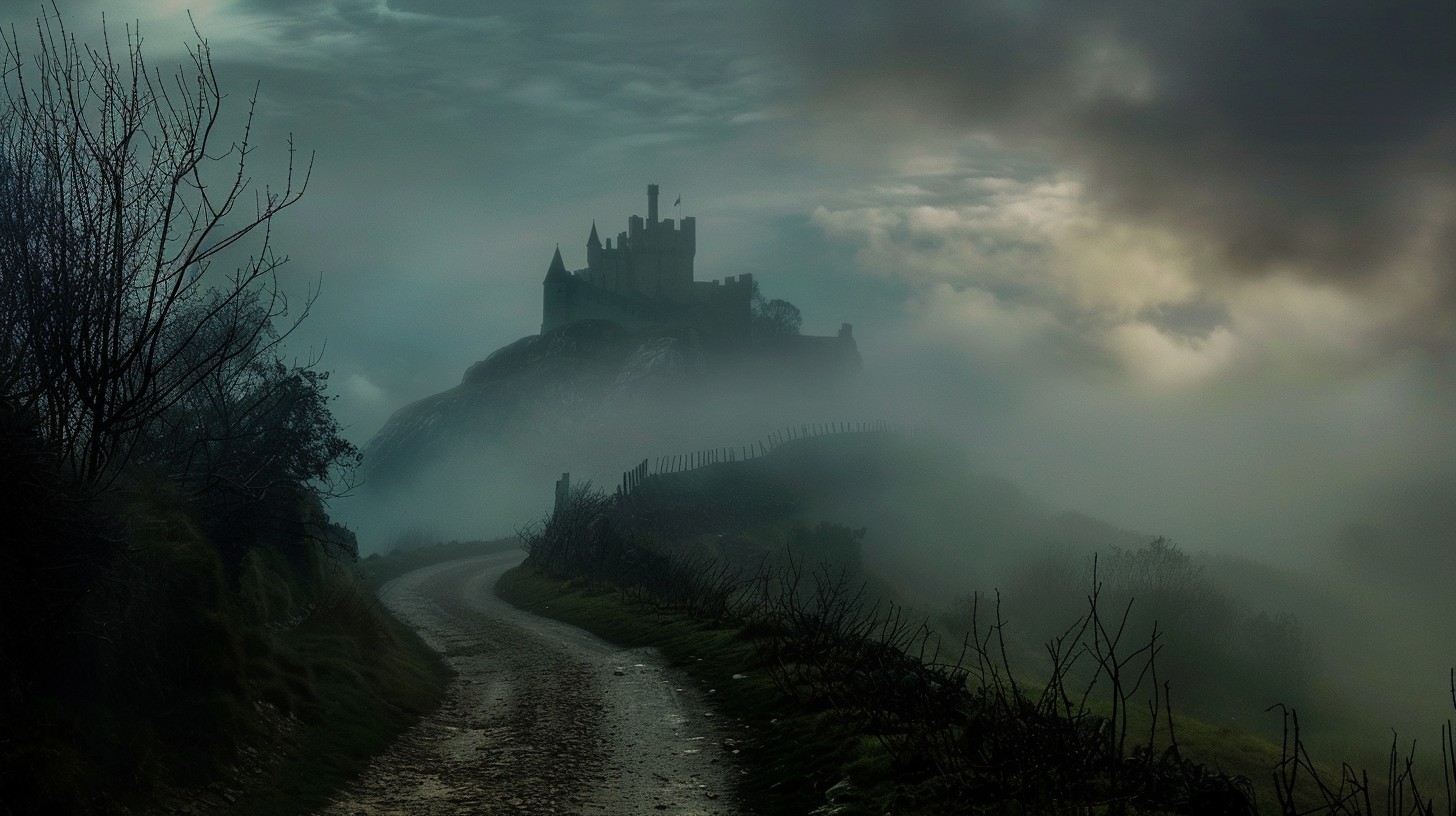 Free Misty Castle View Image - Castle, Mist, Fog | Download at StockCake