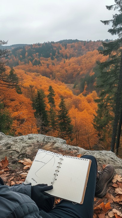 Free Autumn Sketching Session Image - Autumn, Sketchbook, Drawing ...