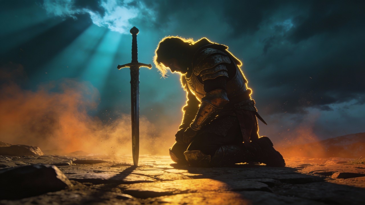 Free Warrior Prays Alone Image - Warrior, Knight, Sword | Download at ...