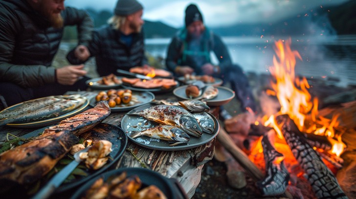 Free Lakeside Dining Adventure Image - Outdoors, Friends, Camping ...