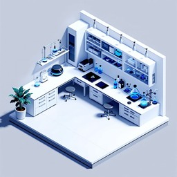 Free Modern Laboratory Design Image - Laboratory, Isometric, Minimalist ...