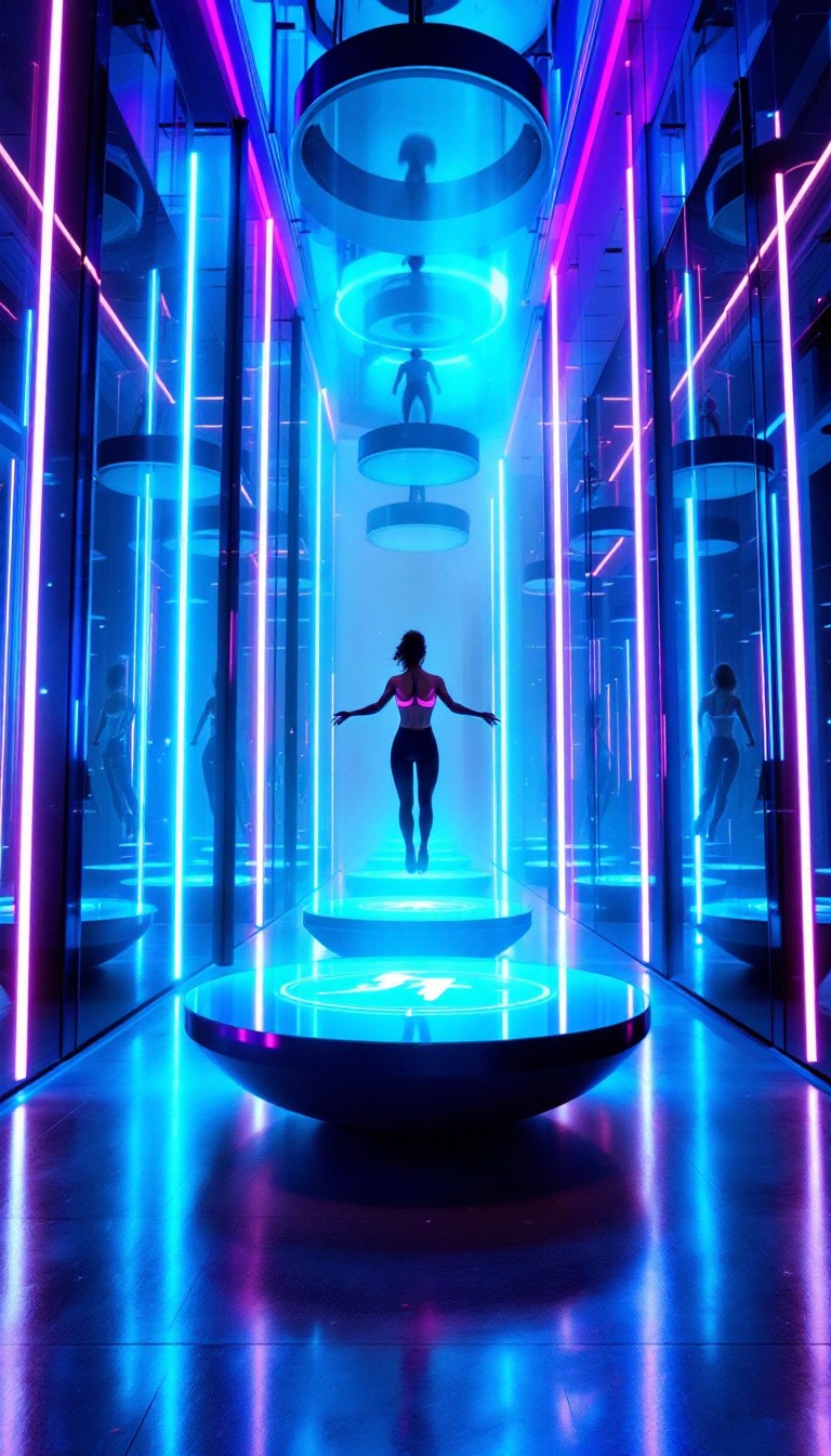 Free Floating Fitness Future Image - Futuristic, Holographic, Floating ...