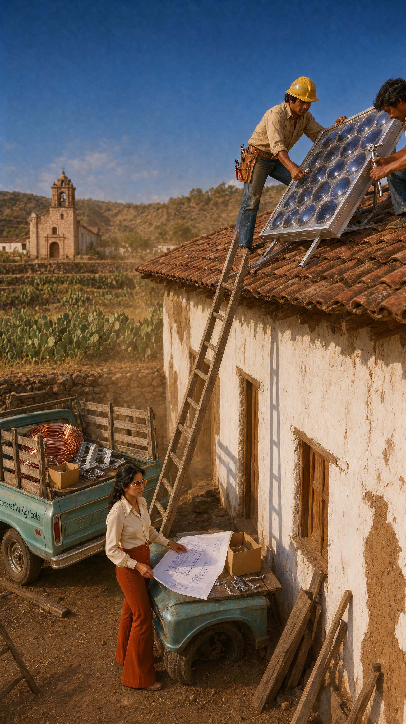 Download Vintage Rooftop Solar Image - Solar, Panels, Rooftop | StockCake