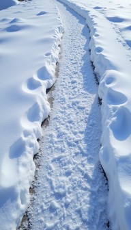 Snow Running Way Free Snowy path tracks Image - Snow, Winter, Tracks | Download at StockCake