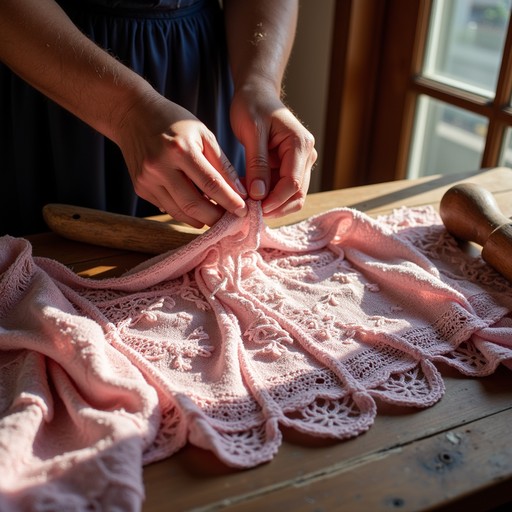 Pink Handcraft Free Delicate Pink Lacework Image | Download at StockCake