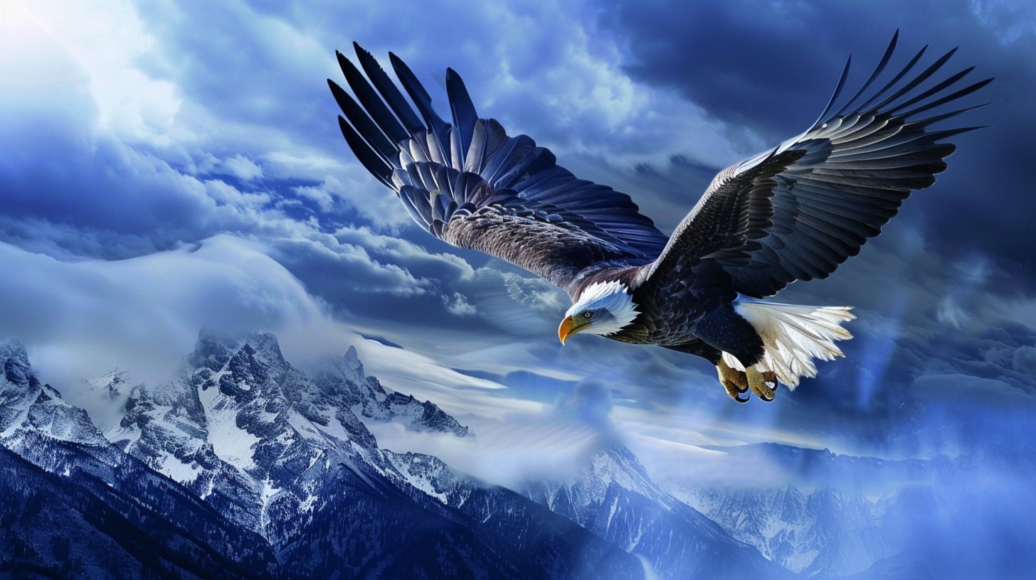 Free Eagle in Flight Image - Eagle, Flight, Mountains | Download at ...