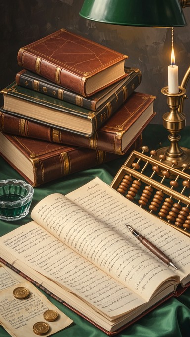 Free Antique Bookkeeping Scene Image - Bookkeeping, Accounting, Ledger ...