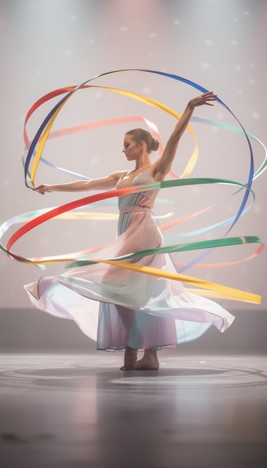 Free Graceful Ribbon Dancing Image - Dancer, Woman, Ribbons | Download ...