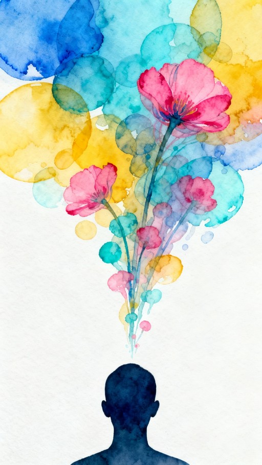Free Thoughts Rising Upward Image - Watercolor, Abstract, Blue ...