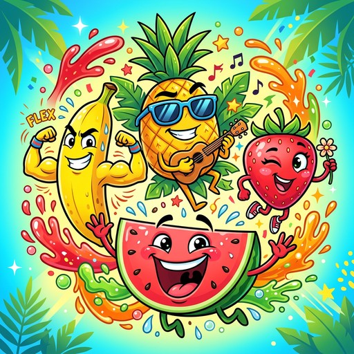 Free Fruit Dance Party Image - Pixel, Fruit, Dancing | Download at ...