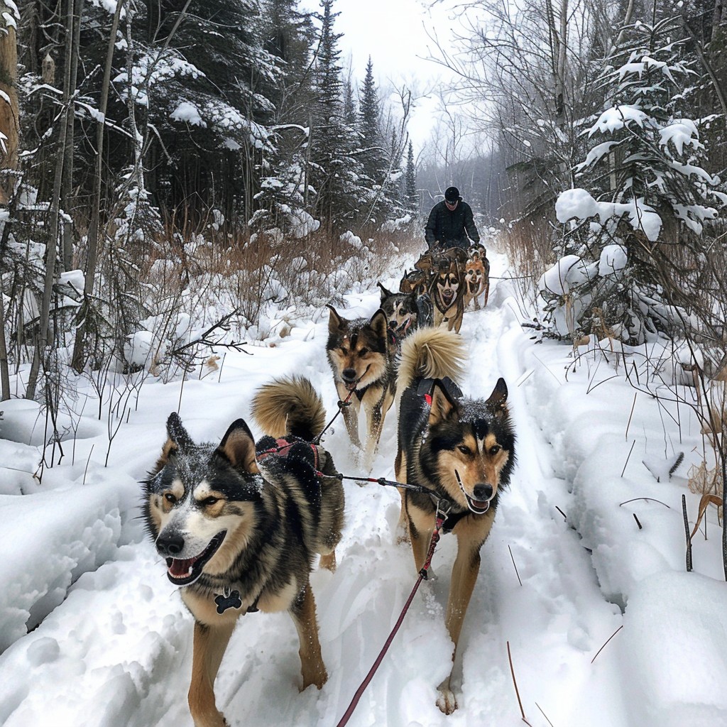 Winter Snow Sled Riding Free Winter Sled Journey Image - Winter, Snow, Dogs | Download at StockCake
