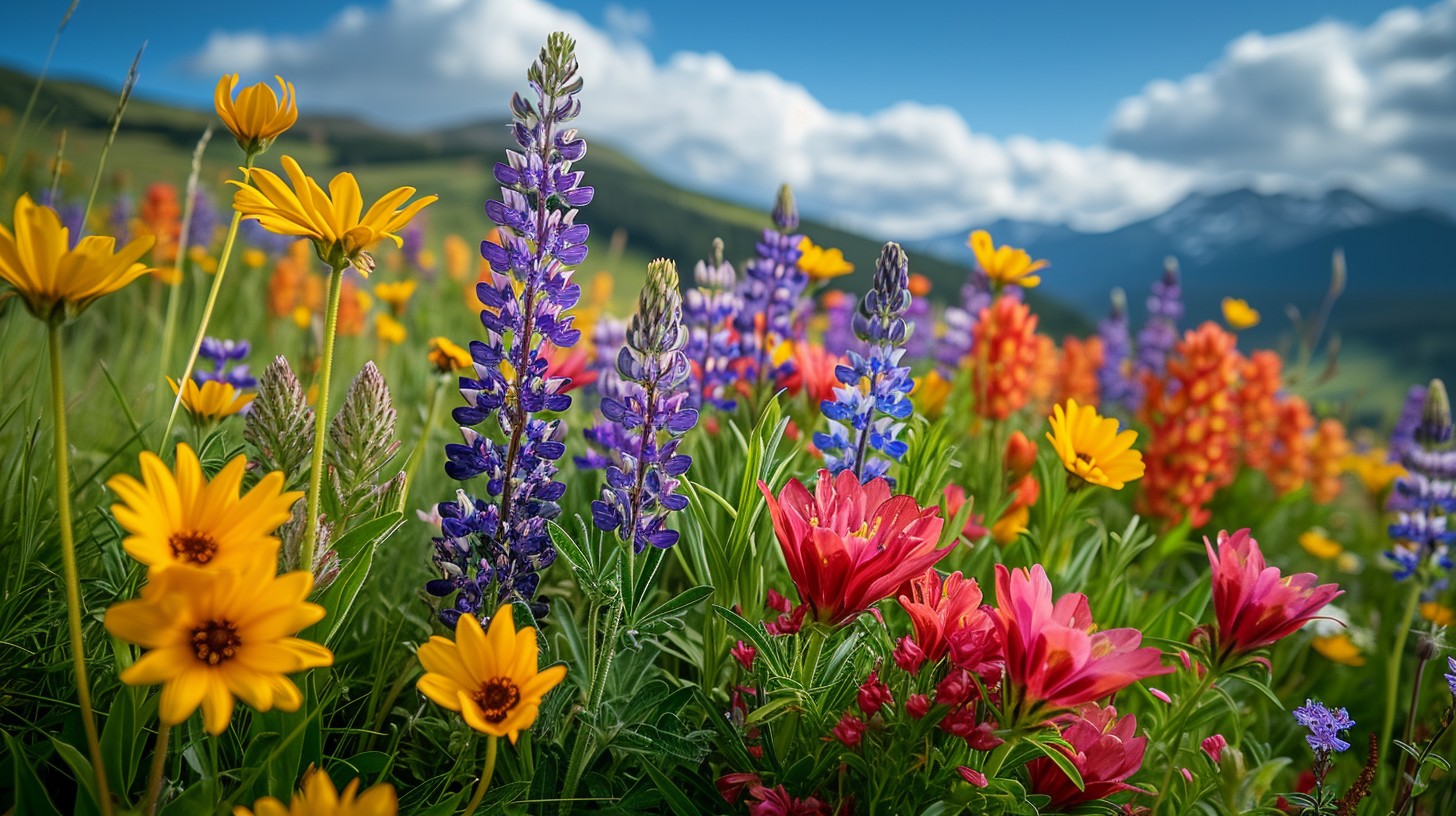 Wild Flower Example Free Vibrant Wildflowers Blooming Image - Wildflowers, Colorful, Nature ...